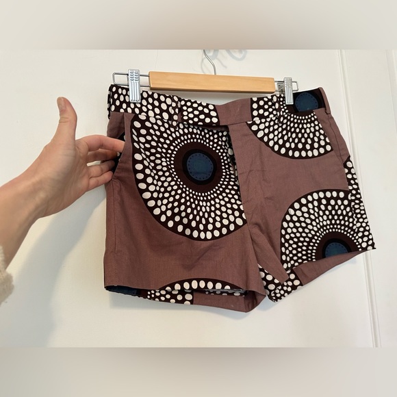 Marni Ankara print dusty mauve abstract-print cotton shorts - size 40 (4/6 US) - Picture 3 of 9
